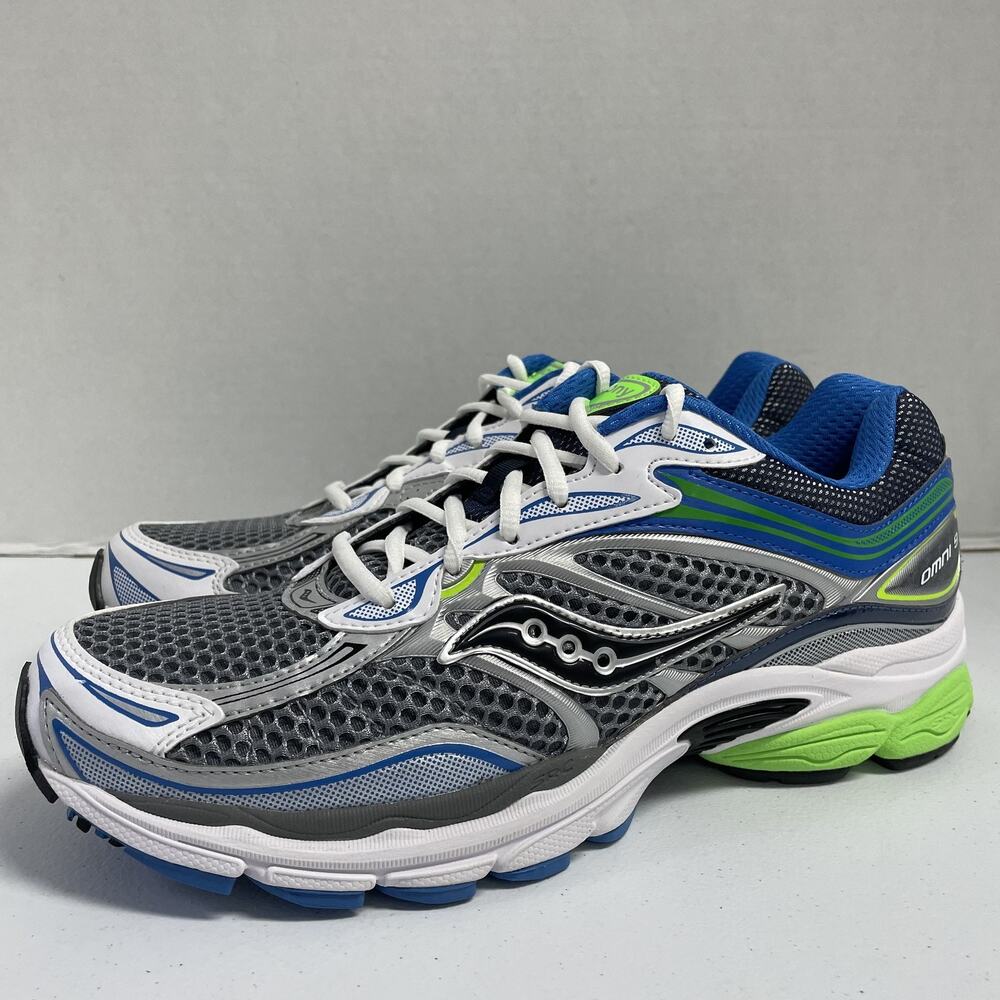 Saucony Progrid Omni 9 Grey Slime S70739 59 Size 13 Blue Mesh Green Runner